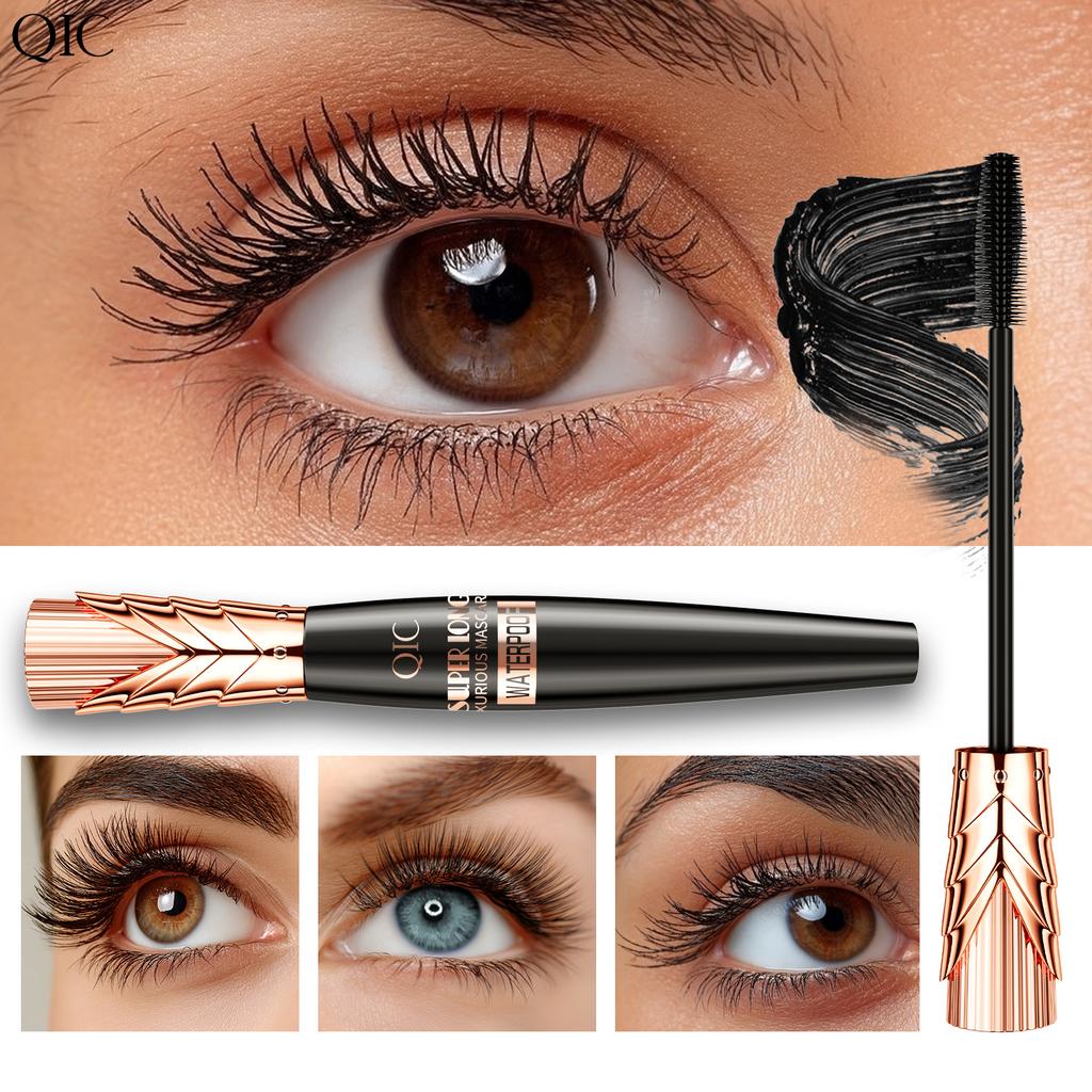 Waterproof 4D Mascara Thick Long Smudge-proof Plump Encrypted Long-lasting Curling Large Eye Makeup Makeup Tools