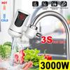 3000W Power Instant Electric Water Heater Rapid Heating Double Modes Instant Hot Water Faucet LED Display Digital Display