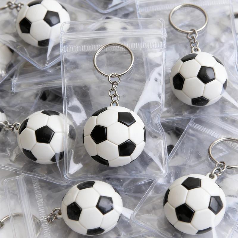 1-20pcs Simulated Football Keychains Creative Mini Pendant Backpack Hanging Decoration Keychain Engraved Sports Souvenir
