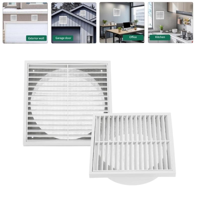 Square Diffuser Ducting Ventilation Cover with Screen Mesh Air Vent Cover for Bathroom Office Kitchen Ventilation