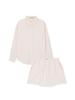 SALAD BAGUNI Lace Hem Seersucker Shorts - Pink