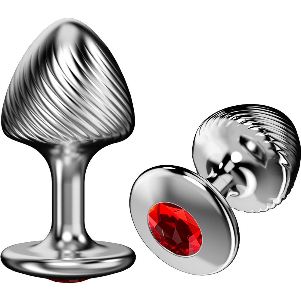 Mushroom Shape Metal Anal Plug Training Toy