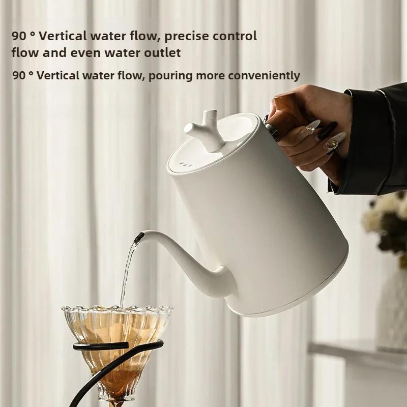 1000W Elektrischer Schwanenhalskessel 1000ml 304 Edelstahl Kaffeekanne Intelligente Temperatur LED-Anzeige für Kaffee Tee