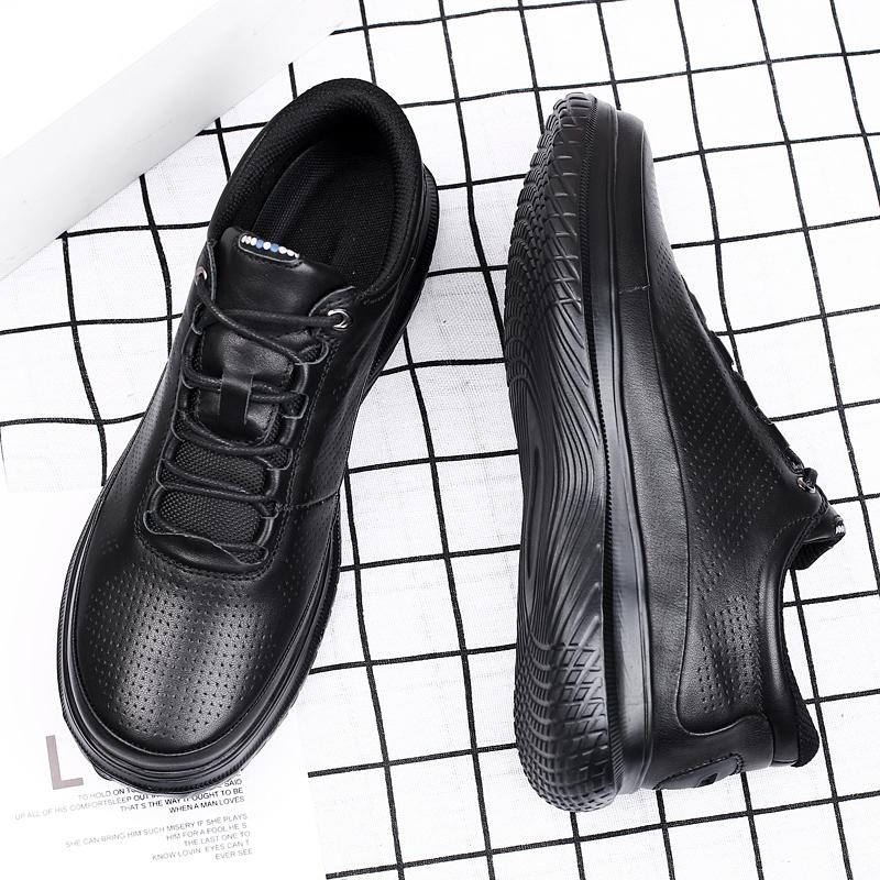 Fashion Genuine Leather Men's Casual Shoes Outdoor Running Shoes Non-Slip Male Sneakers Light Men Tenis Masculino Leisure Walk Trainers
