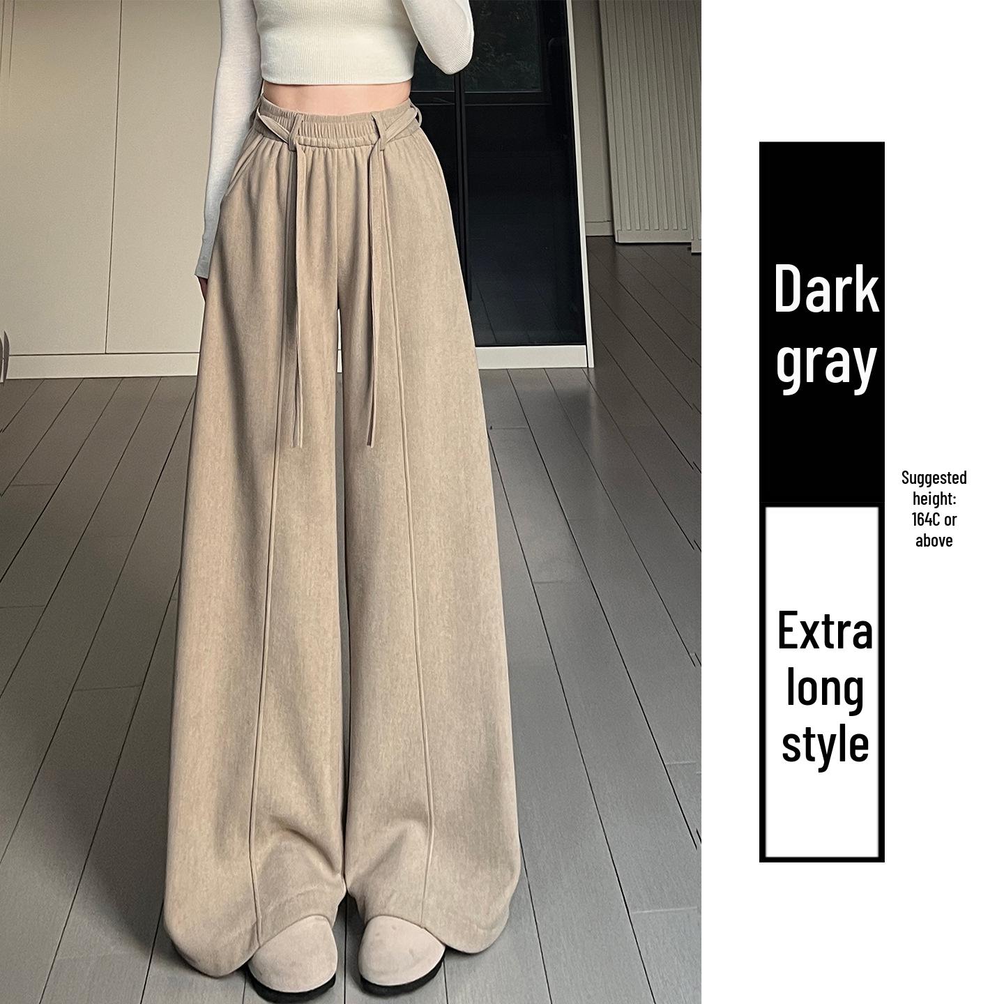 

Women s High-Waisted Light Purple Corduroy Velvet Pants - Autumn/Winter, Slim, Wide-Leg, Relaxed Fit. Medium