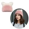 Furry Cartoon Head Cover with Ear for Outdoor Sports Warm Hat with Ear Oversized Headgear Hat for Winter