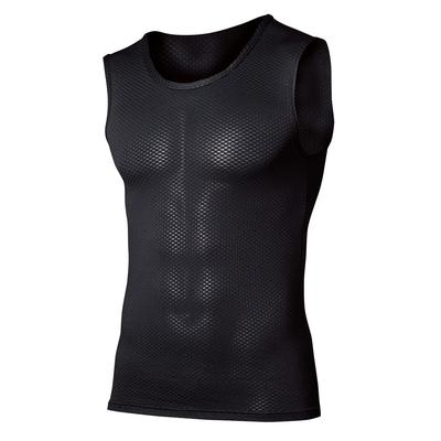 Otahuku Gloves Summer Innerwear Sleeveless Round Neck First Layer Stretch Black M Size [Sweat-wicking, Quick-drying, Mesh, Odor-resistant, Breathable,