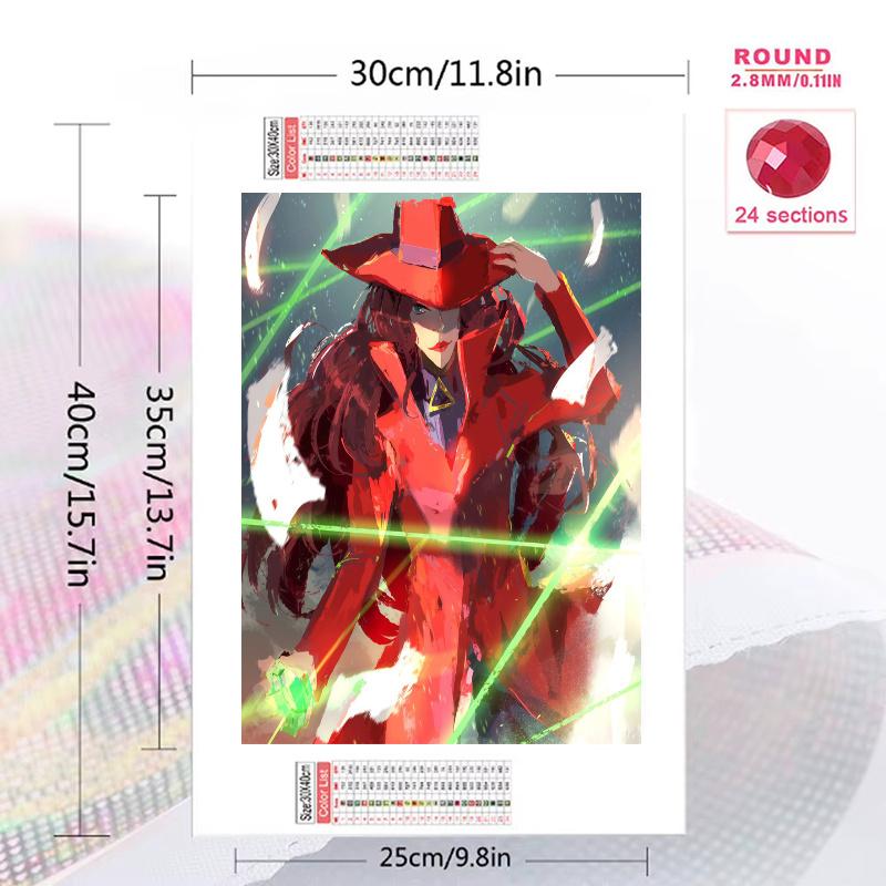 Carmen Sandiego 100% Round Full Drill 5D DIY Diamond Painting Embroidery Cross Stitch Rhinestone Décor
