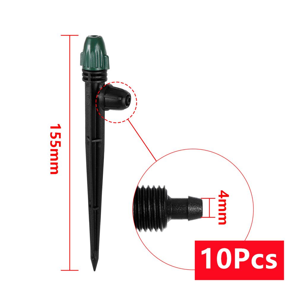10/100Pcs Adjustable Drip Irrigation System Nozzles 4/7mm Hose Scattering Spiked Sprinklers Lawn Irrigation Atomization Cooling