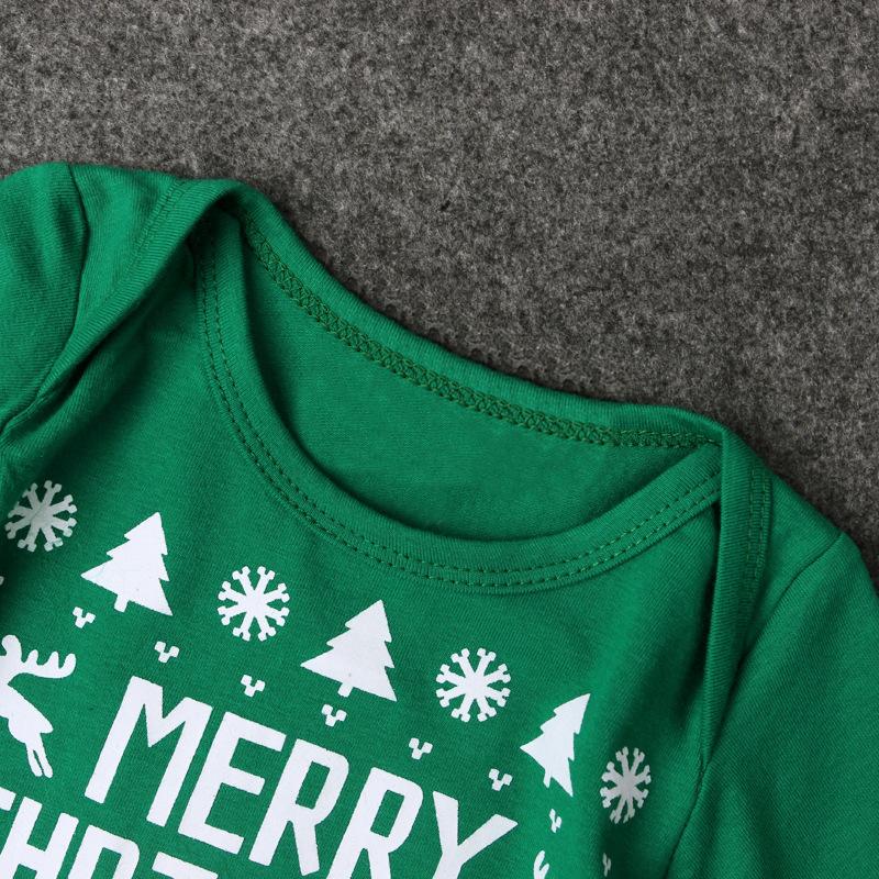 Cadou de Crăciun pentru bebeluși Nou-născut băiat fată Body cu mânecă scurtă pentru bebeluși cu litere imprimate salopete haine