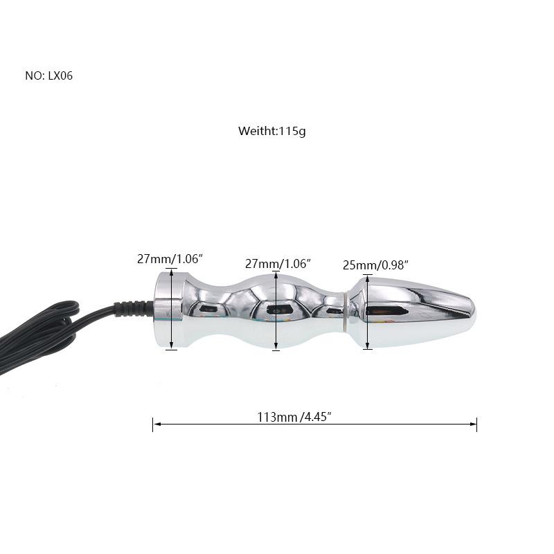 Metal Bipolar Electric Shock Butt Plug Straight Plug Anal Yin Bolt Chrysanthemum Back Court Masturbation Sex Sex Tool Adult Climax