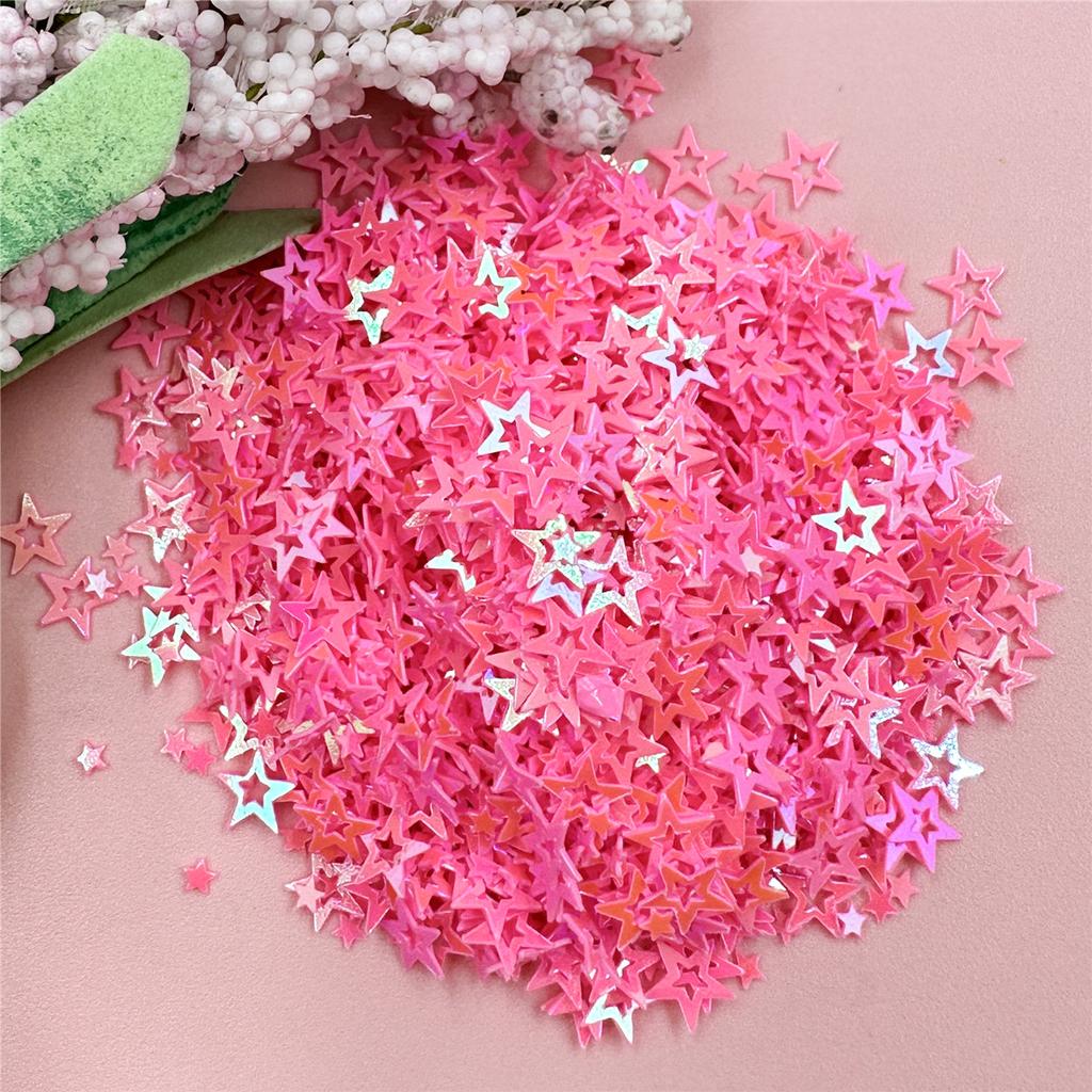 Schmuckzubehör Dekor Perlen Pailletten 5,2 mm Mode Stereo PVC Patch Hohl Kleine Sterne Magische Farbe 1000 Stücke Zubehör