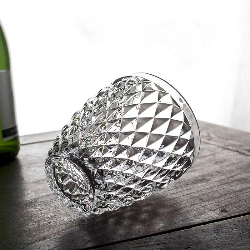 320ml Diamond Household Thickened Water Cup Hotel Wine Glass Juice Glass Beer Glass Glass Cup Camping Equipment Glass Cup Gift