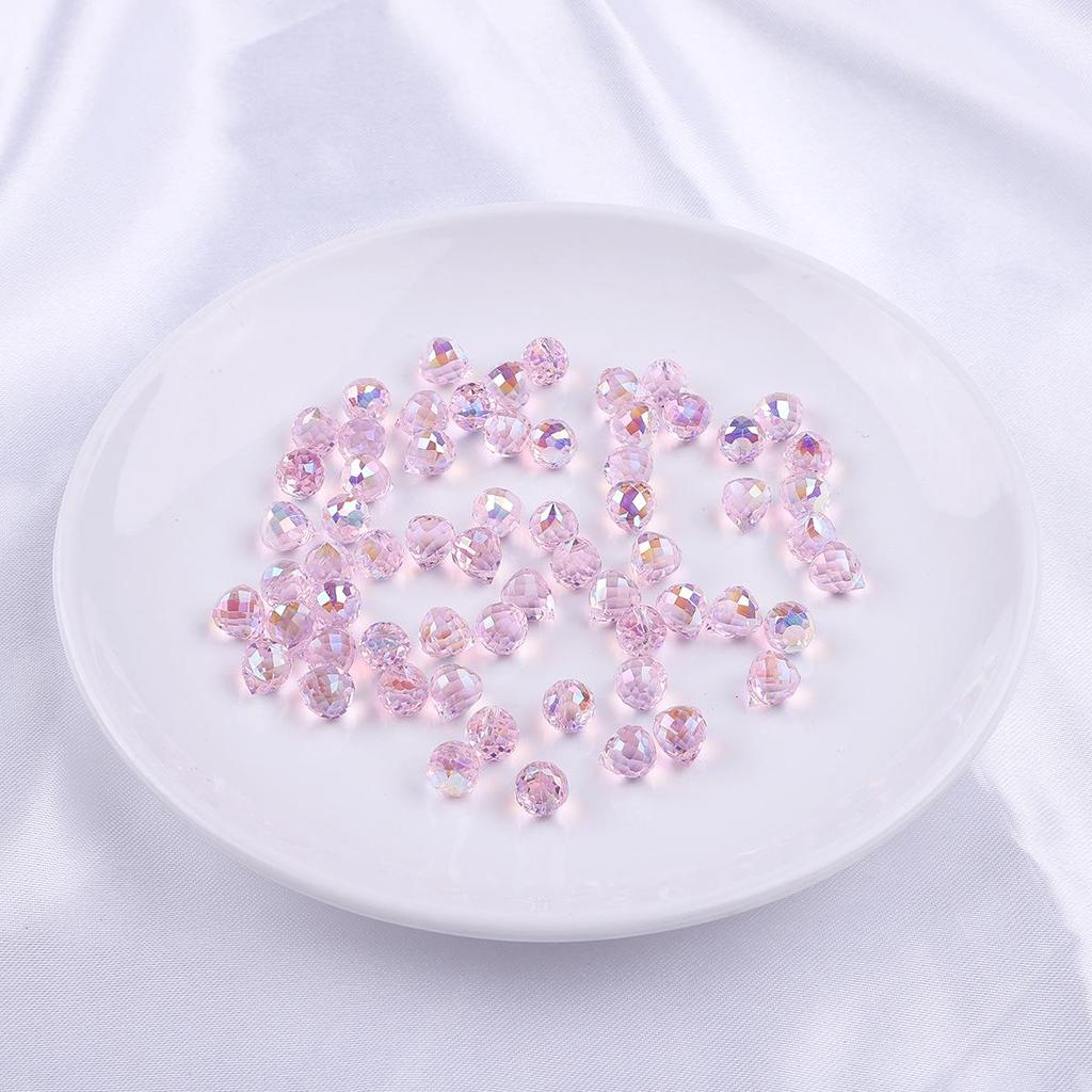 9x8mm Iridescent Glass Crystal Teardrop Beads for DIY Bracelet and Necklace Jewelry Making