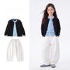 Hanhan Elephant Girls' Retro Academic Style Knitwear Set