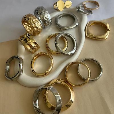 New Jewelry Simple Circle Open Bracelet Irregular Ancient Zinc Alloy Bracelet Jewelry