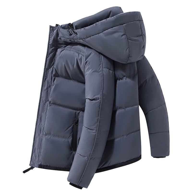Down jacket men's autumn and winter new men's thickened warm loose trendy bread jacket casual hooded men's down jacket