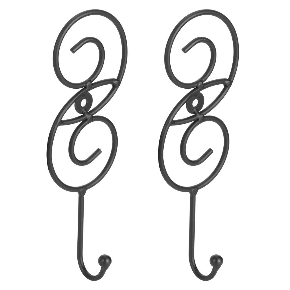 2 Stück Innovative Wandhängende Kleider Mantel Aufbewahrungshaken Handtuchhalter für Badezimmer Büro(Schwarz )