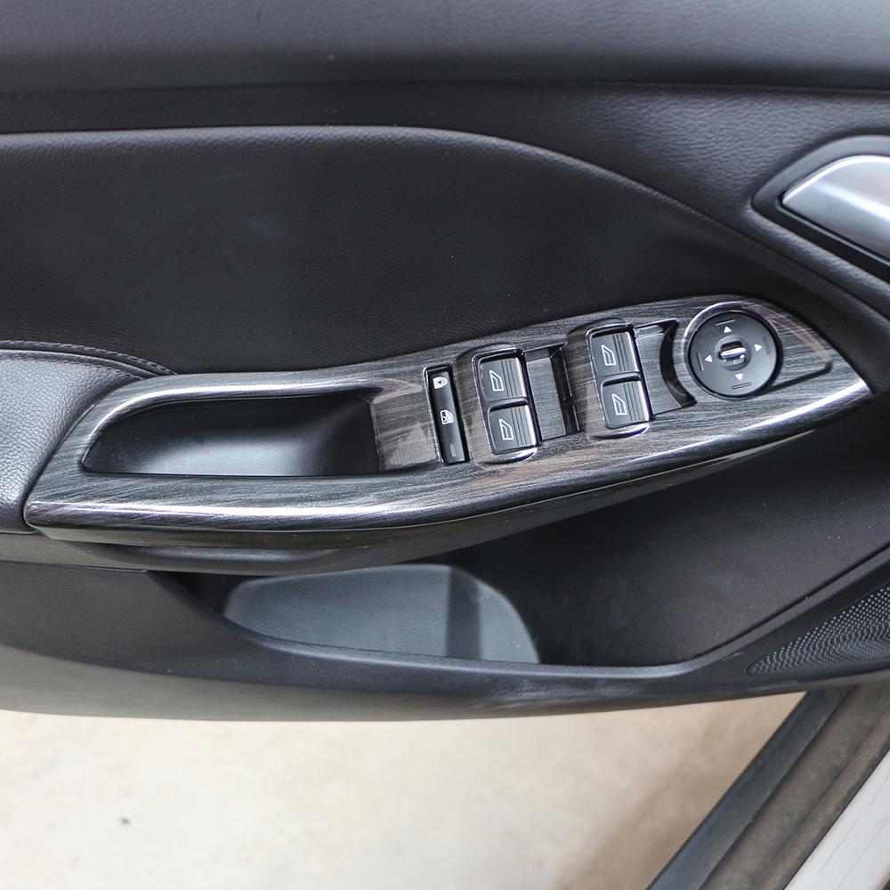 Pro Ford Focus 3 MK3 2015 2016 2017 2018 LHD Panel rámečku ovladače oken dveří Dekorační kryt Ozdobná nálepka Interiérové doplňky