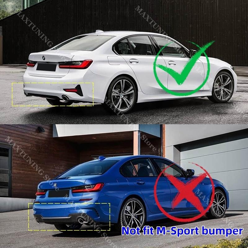 Rear Bumper Splitter Lip Max Style Diffuser Guard Trim For BMW 3 Series G20 G21 320i 330i 320d 318d 318i 330e 2019-2022 Pre-LCI