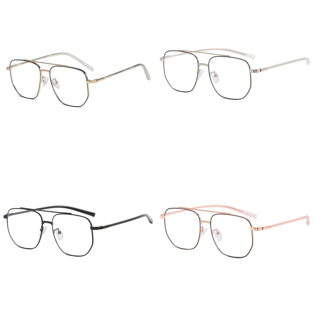 Blue Light Blocking Glasses Women Men With Metal Frame Polished Finish For Office And Casual Wear