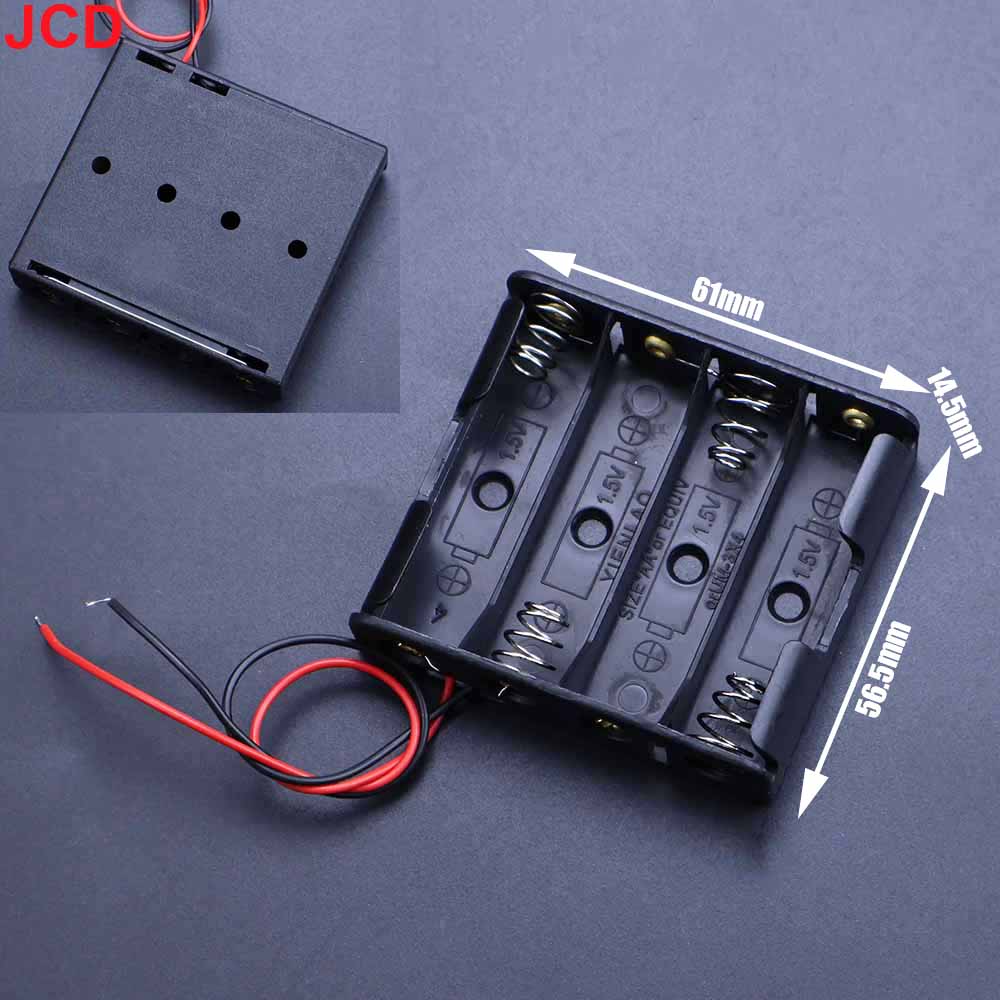 2 Stück 1 2 3 4 5 6 Steckplätze Ports AA 2AA 3AA 4AA 1,5V 3V 4,5V 6V Größe Strom Batterie Aufbewahrungskoffer Box Halter 3xAA 2xAA AA Mit Kabeln