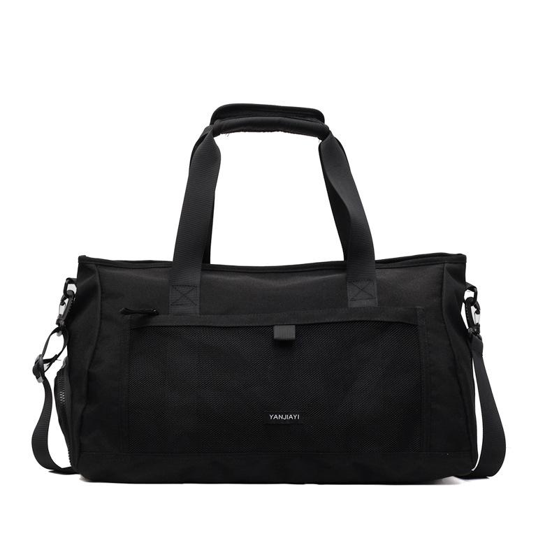 

Trend Casual Lightweight Travel Bag Men s and Women s Outdoor Camping Sports Storage Satchel Versatile Fashion Short-haul Duffel Bag чорний