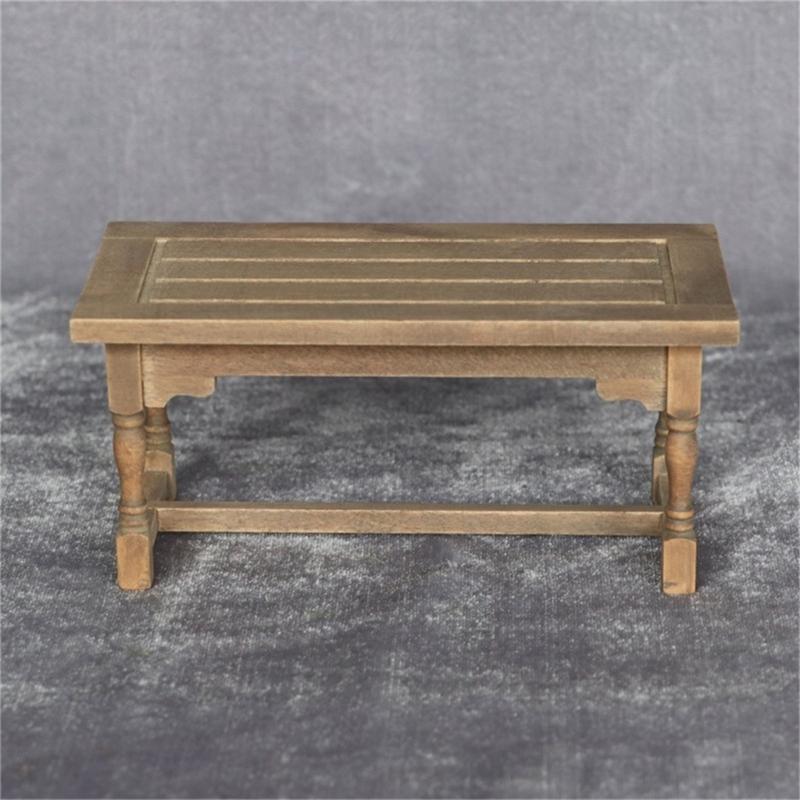 Simulation Wood Miniature Dining Table Chair for Dollhouses Decoration and Creative Dollhouses Scene Display Decoration