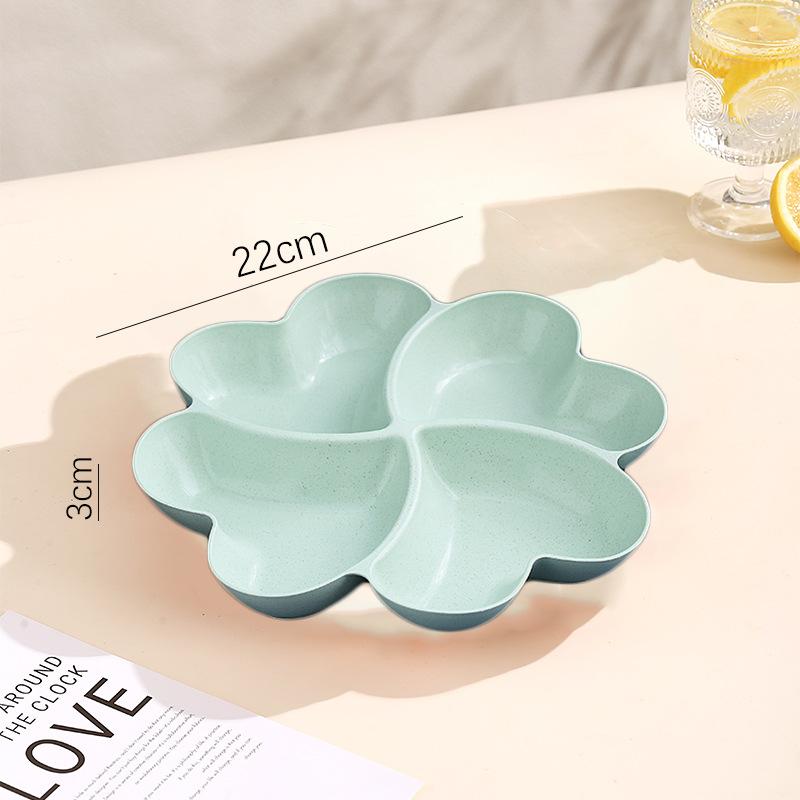 

Wheat Straw Creative Lucky Grass Fruit Plate Home Living Room Desktop Grid Candy Box Fruit Snacks Dried Fruit Plate