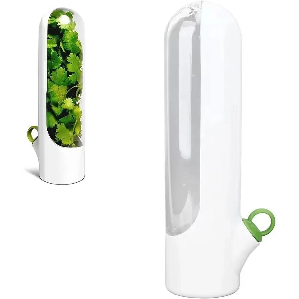 Saver Pod Container Refrigerator Herb Crisper Vegetable Preserving Bottle Keep Herb/Cilantro/Mint/Parsley/Asparagus Fresh Home