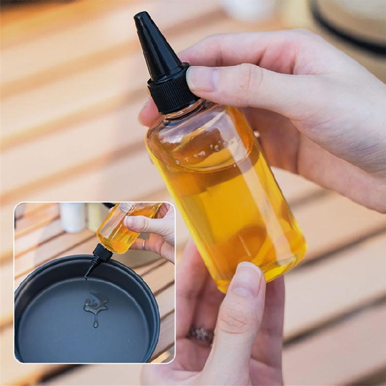 7Pcs Seasoning Jar for w/ Bag Spice Container Salt Shaker Powder Liquid Sauce Bo