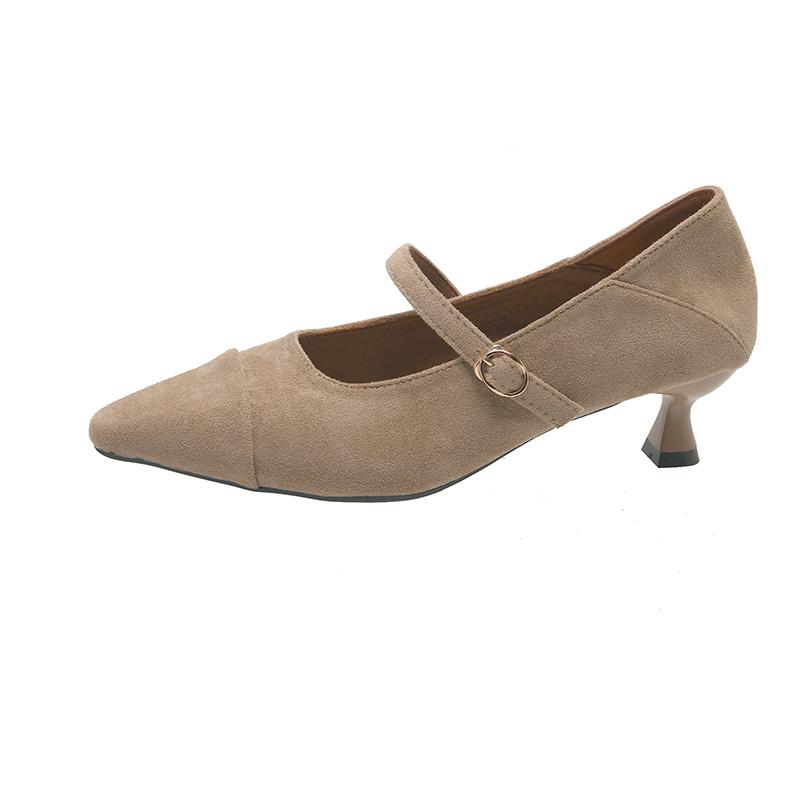 Fashion 2025 Sexy Pointed Toe Fashion Hot Seller High Heels Women Retro Suede Shoe Elegant Heel Shoes for Women Heels Single Shoes