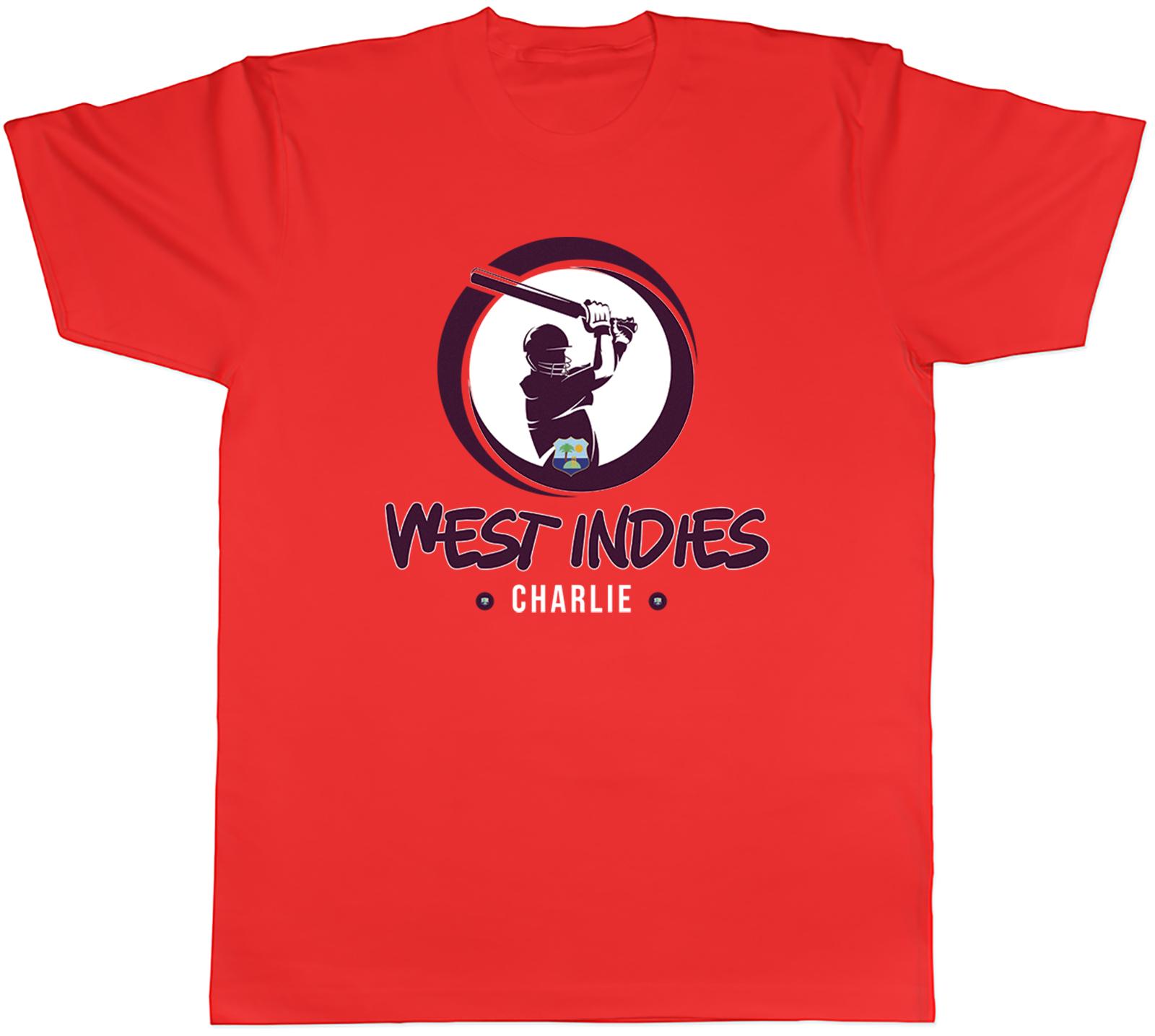 Personalised West Indies Cricket BatsUnisex Unisex TShirt Cricketer Fan Supporter Tee S