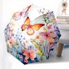 Spring Delight: Watercolor Butterfly & Floral Wall Art PrintUmbrella, Portable 3-Fold Compact Umbrella for Men & Women Gift