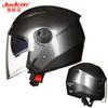 Unisex Open-Face Motorcycle Helmet With Dual Lens Anti-Fog UV Protection Adult Riders Fall Winter