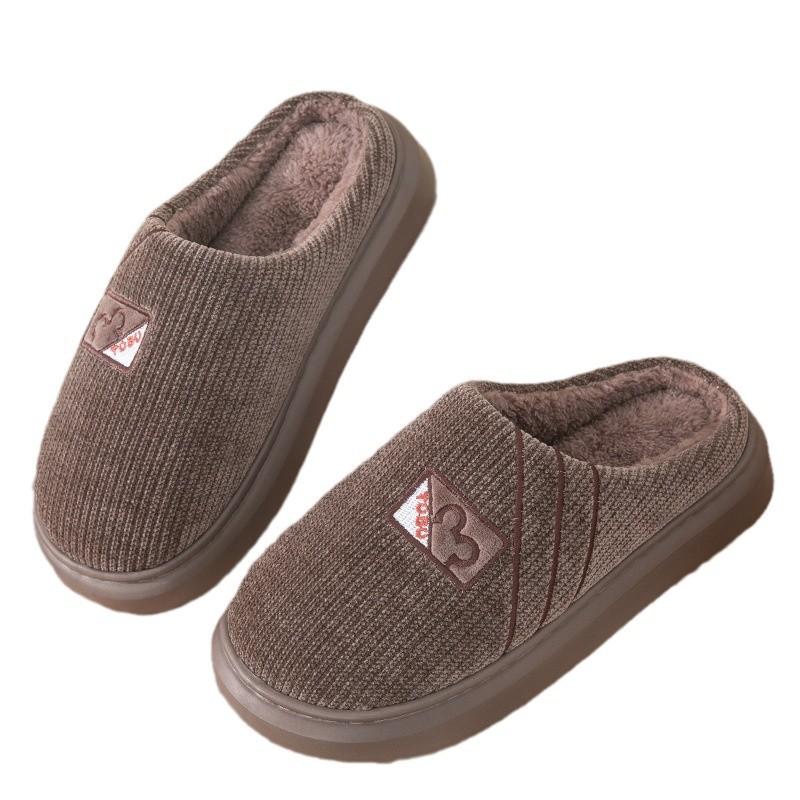 Cotton Slippers Casual Generous Warm Comfortable Thick Bottom Non-slip Odorless Home Autumn and Winter Foot Warm Slippers