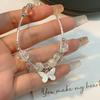 Small Fresh and Gradual Change Glazed Beaded Bracelet Niche Design Butterfly Bracelet Women's Fashion Versatile High-end Jewelry