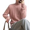 Revers Design Sinn Reißverschluss Strickpullover Damen Tops Herbst und Winter Langärmlig Einfarbig Temperament Lockerer Pullover Weibliche Tide