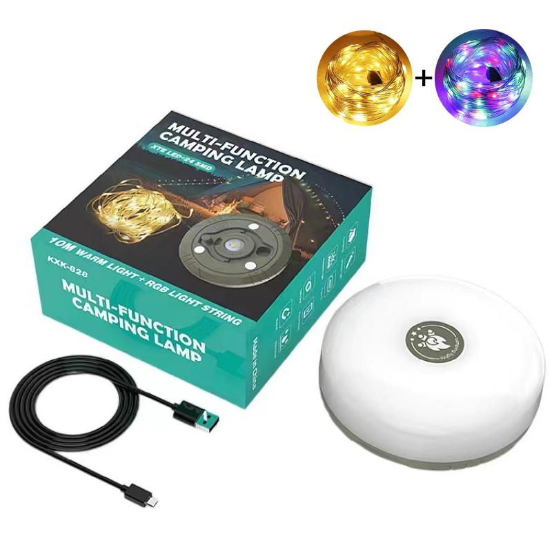 

15 м солнечные гирлянды для кемпинга 4 в 1 водонепроницаемые портативные складные гирлянды 6 режимов USB кемпинговые фонари для походов upgrade style