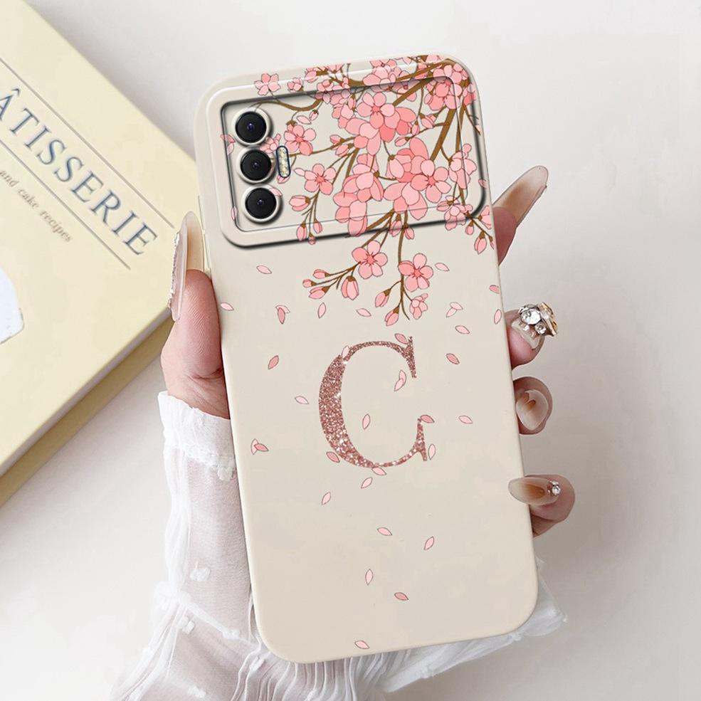 For Tecno Spark 8P Case Luxury Fashion Letters Flower Crown Back Cover For Spark 8P Techno Phone Case KG7H KG7 KG7n Funda Bumper