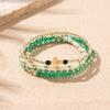 Boho Perlenarmband Instagram-inspiriert Nischenstil Farbblock-Stapelarmband-Set