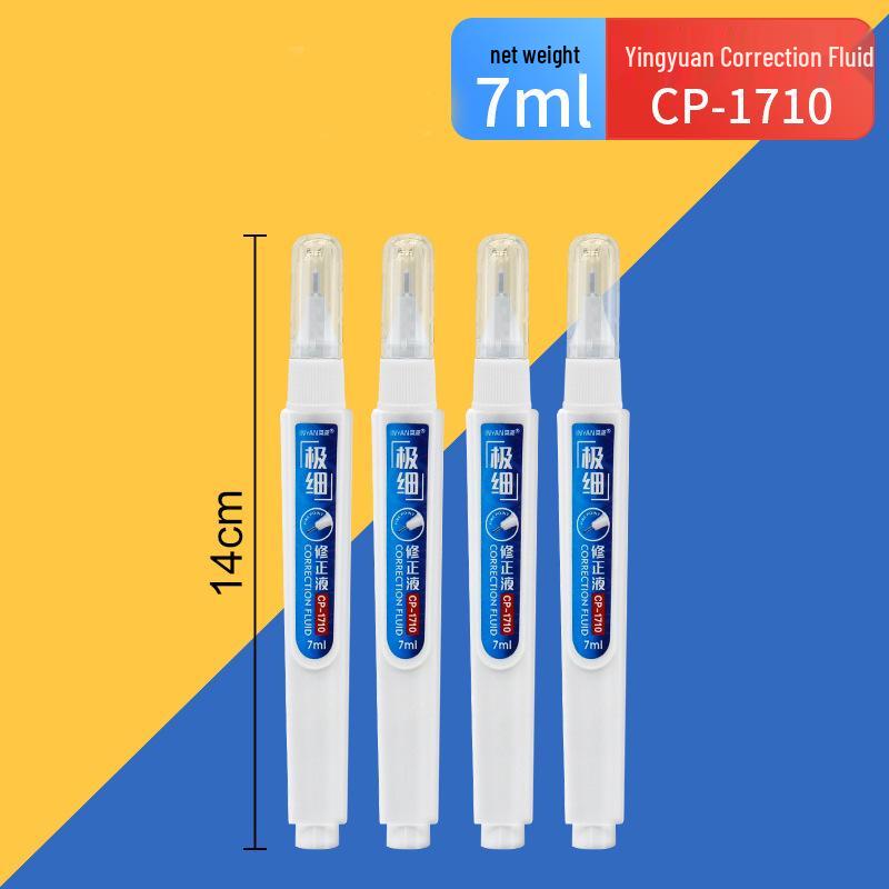 Dual-Use Correction Fluid: Quick-Dry Paint & Write Eraser, Large Capacity for Students & Office.