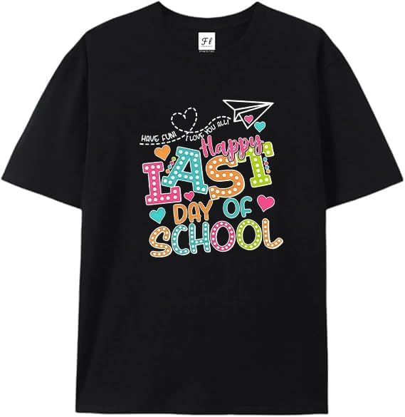 

Happy Last Day of School Shirt Womens Schools Out for Summer T-Shirt Teacher Off Duty Gift T-Shirt Black 5XL різнокольоровий