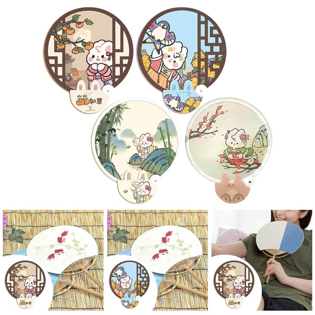Foldable Fan Portable Waterproof Cute Wear Resistant Photo Prop Folding Fan for Summer Outdoor Activity Wedding Party Favors