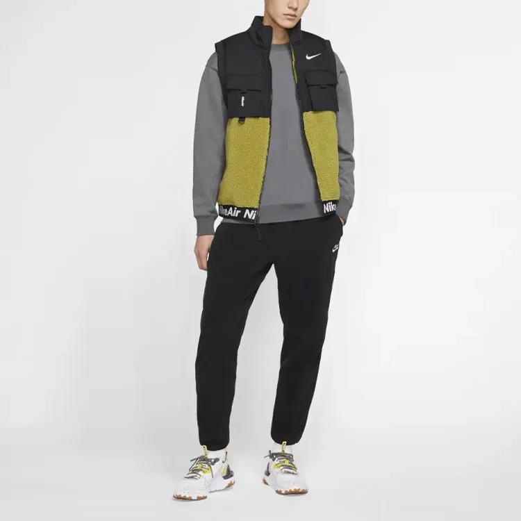 Nike Vests Men's Tent Yellow Green Stand Collar Moderate Other (Unisex) Vests CU4175 377
