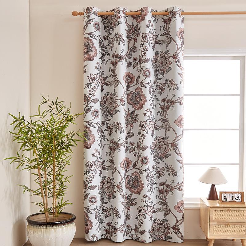 New European Classical Curtains, Full Blackout and Iron Rings, Living Room Balcony, Bedroom Curtains
