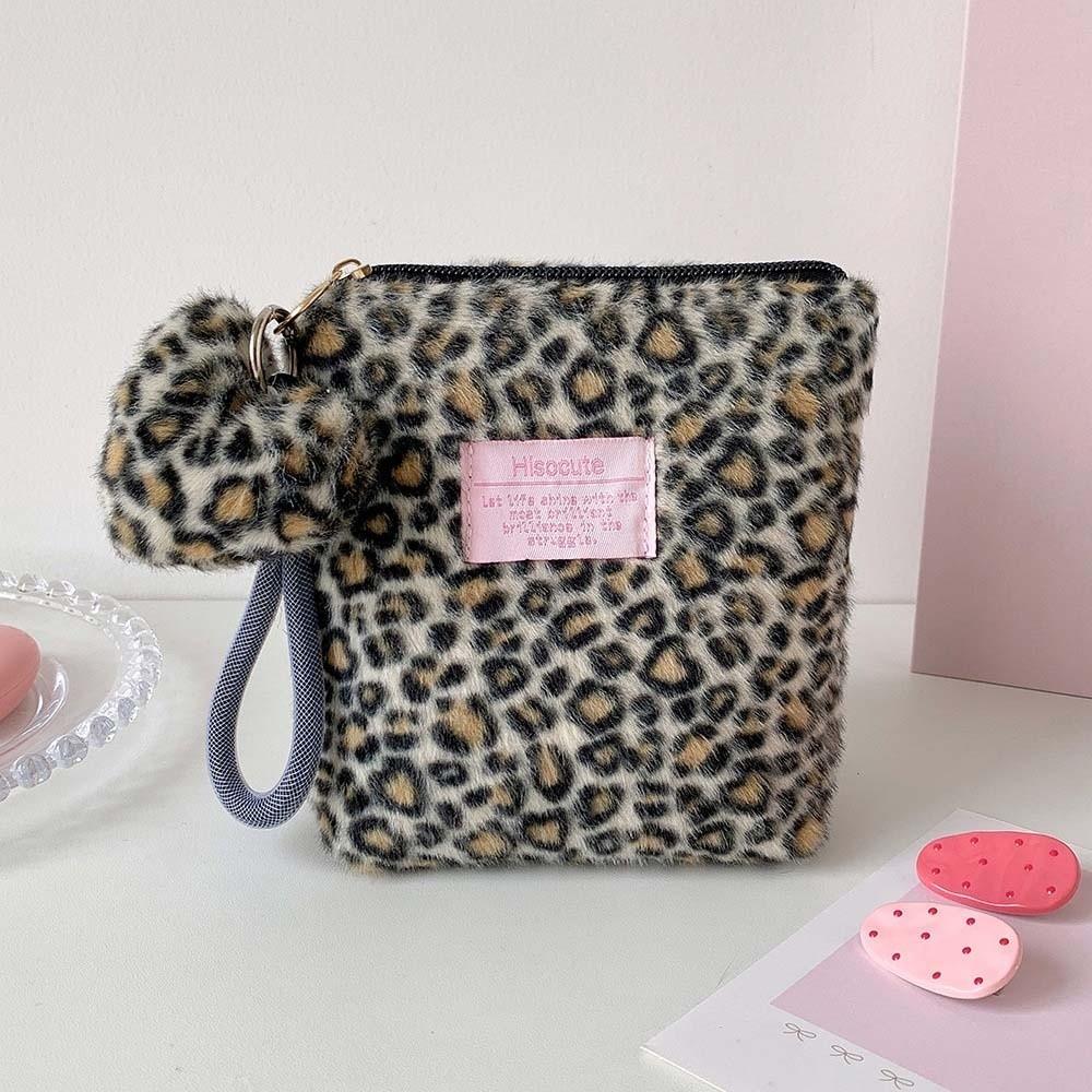 Handbag Make Up Pouch Bag Versatile Pouches Bag Organizer Leopard Print Makeup Bag Lipstick