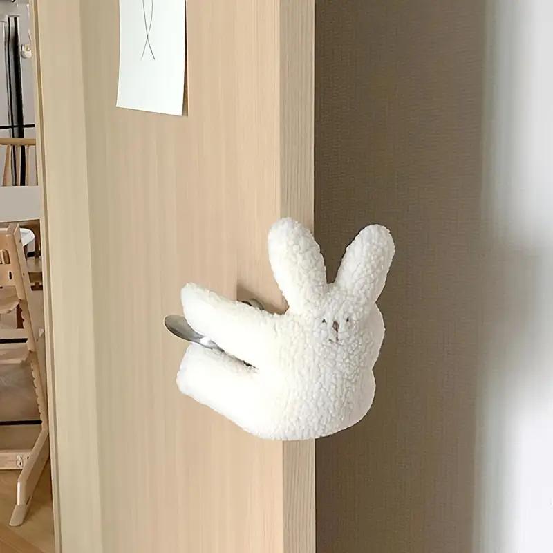 Little Rabbit and Bear Lambskin Soothing Toys Children's Anti-pinch Door Stop Baby Door Decoration Door Hanging