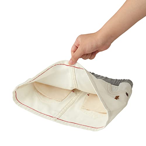 Miki House 10-1711-494 Denim Skirt, Hickory Logo, Simple, Girls, Baby, Kids, Children's Clothing, White, 130 Cm