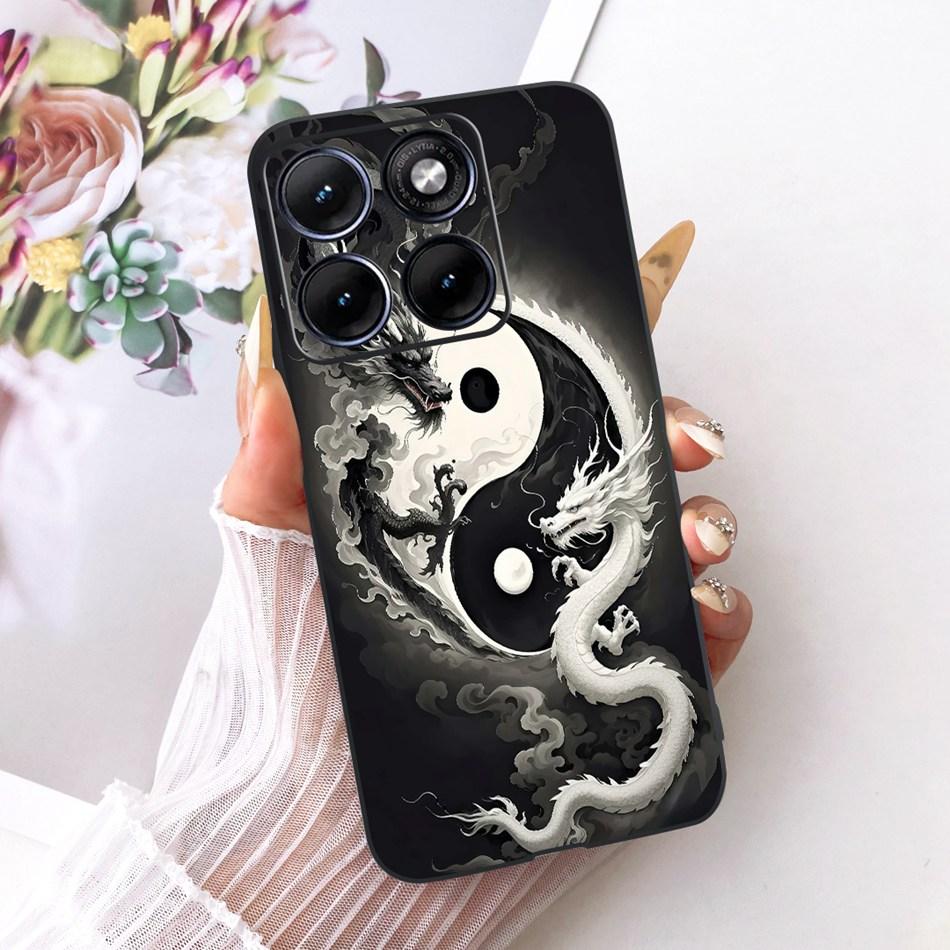 For Motorola Edge 70 Fusion Cool Dragon Tiger Pattern Phone Case For Motorola Edge70 Fusion 5G XT2605 Black Silicone Soft Bumper